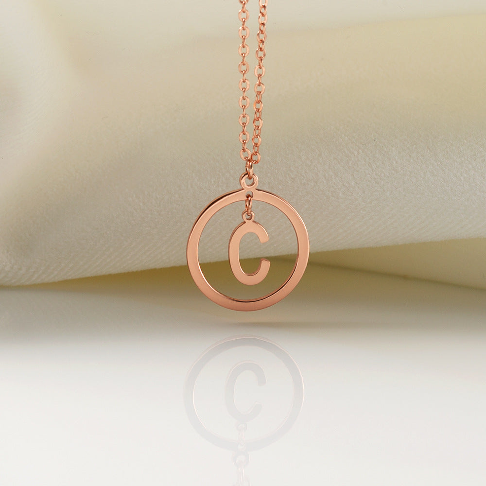 Copper Fashion Versatile Letter Necklace