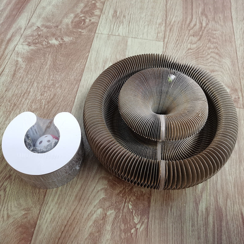 Rascador para gatos con forma divertida, rascador para gatos 2 en 1, órgano mágico, plegable, práctico, reciclable, duradero