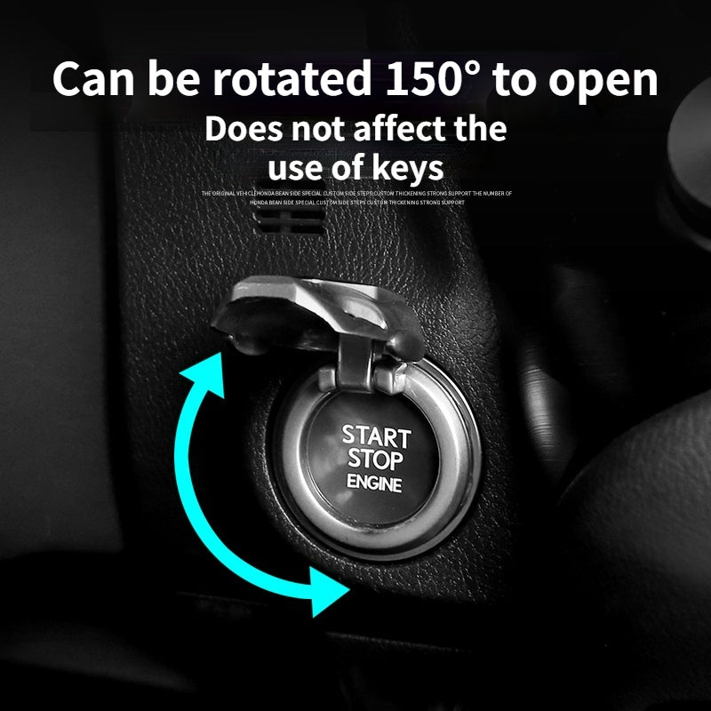 Car Interior Modification One-click Start Decoration Sticker Button Protective Cover