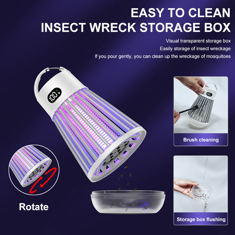 Lampe anti-moustique à affichage numérique, piège à moustiques à choc électrique, piège répulsif à insectes sans rayonnement pour chambre à coucher, Gadgets d'été en plein air