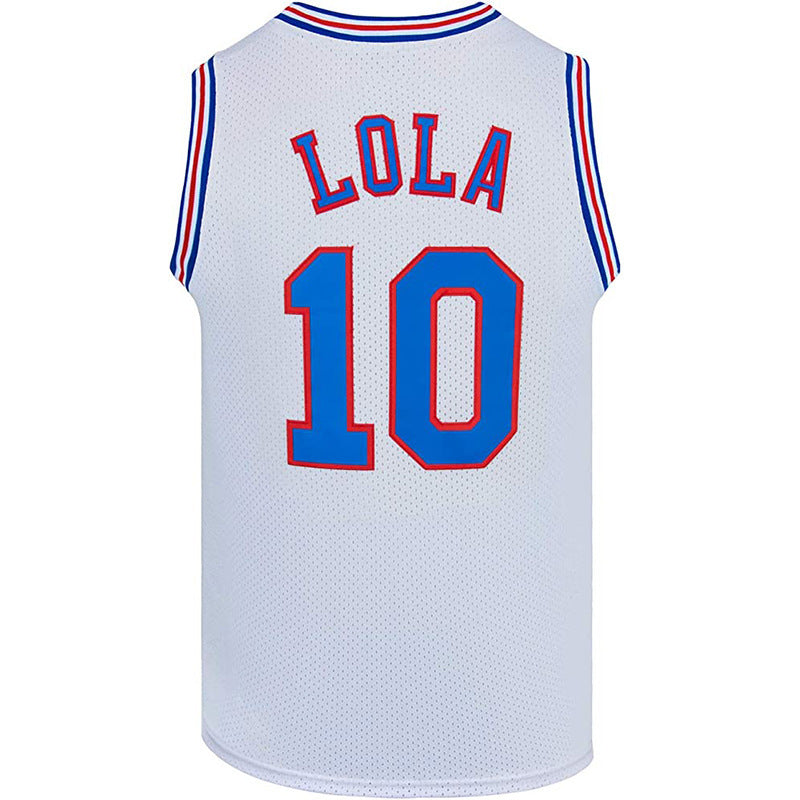 Ropa de baloncesto retro con bordado de camiseta de película espacial