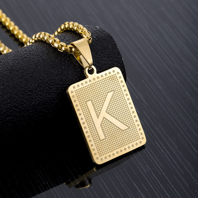 Women's Letter Fashion Stainless Steel Pendant Necklace