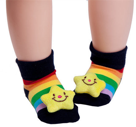 Chaussettes tridimensionnelles pour bébé, poupée animale mignonne