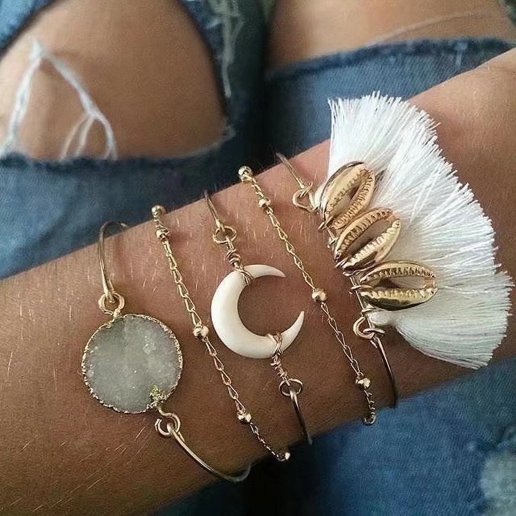 Women's Fashion Popular Shell Tassel Bracelet