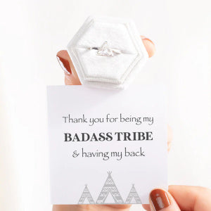 Triangle Zircon Ring Women's Fashion All-match Geometric Open Ring