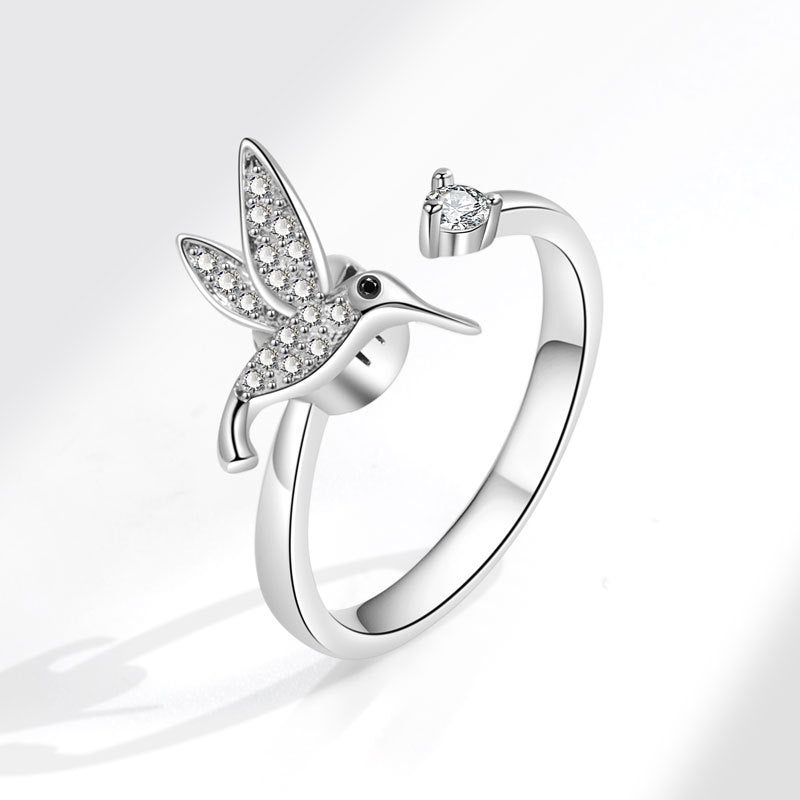 Women's Fashion Hummingbird Spinning Ring