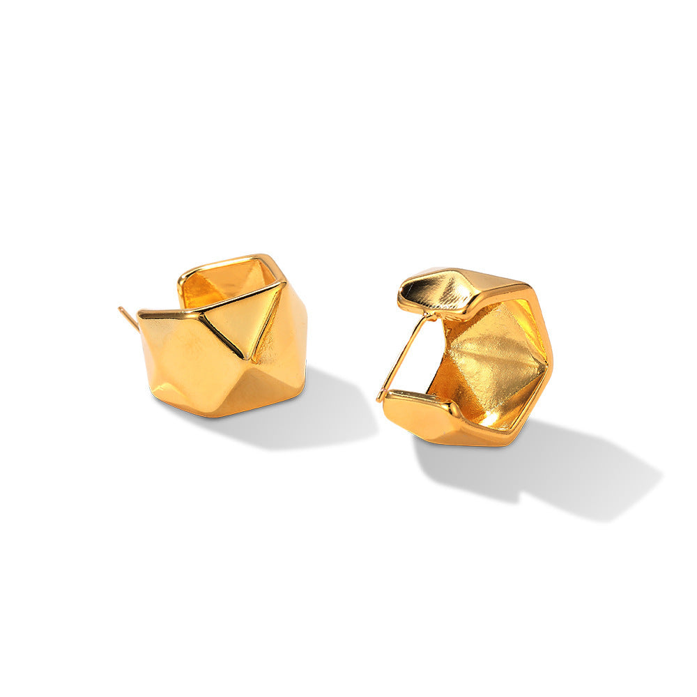 Pendientes retro franceses con aguja de plata