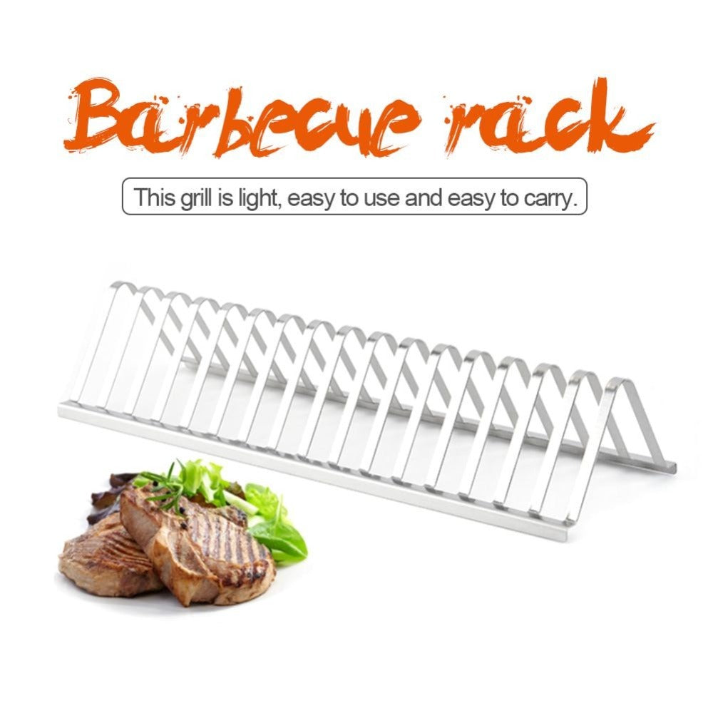 Support de gril de Barbecue en acier inoxydable, supports de côtes pour fumer, accessoires de Barbecue, support de rôtissage en plein air, ustensile de pique-nique