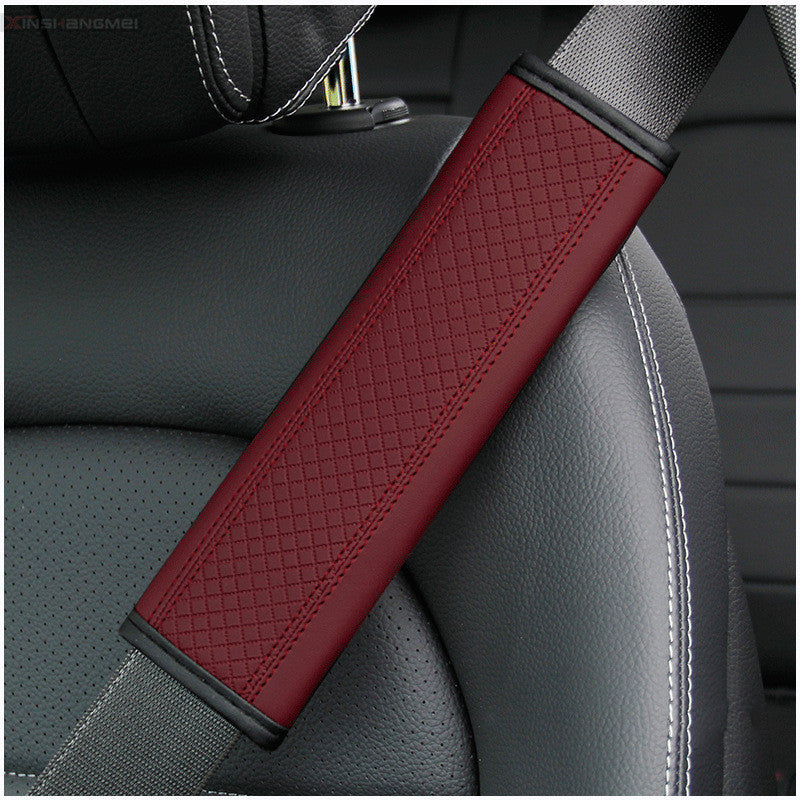 Ceinture de sécurité de voiture en cuir de Fiber, protection d'épaule, housse de protection, ceinture de sécurité