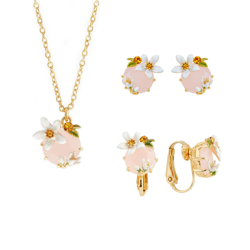 Boucles d'oreilles Collier Intérêt Spécial Léger Luxe Design Polyvalent