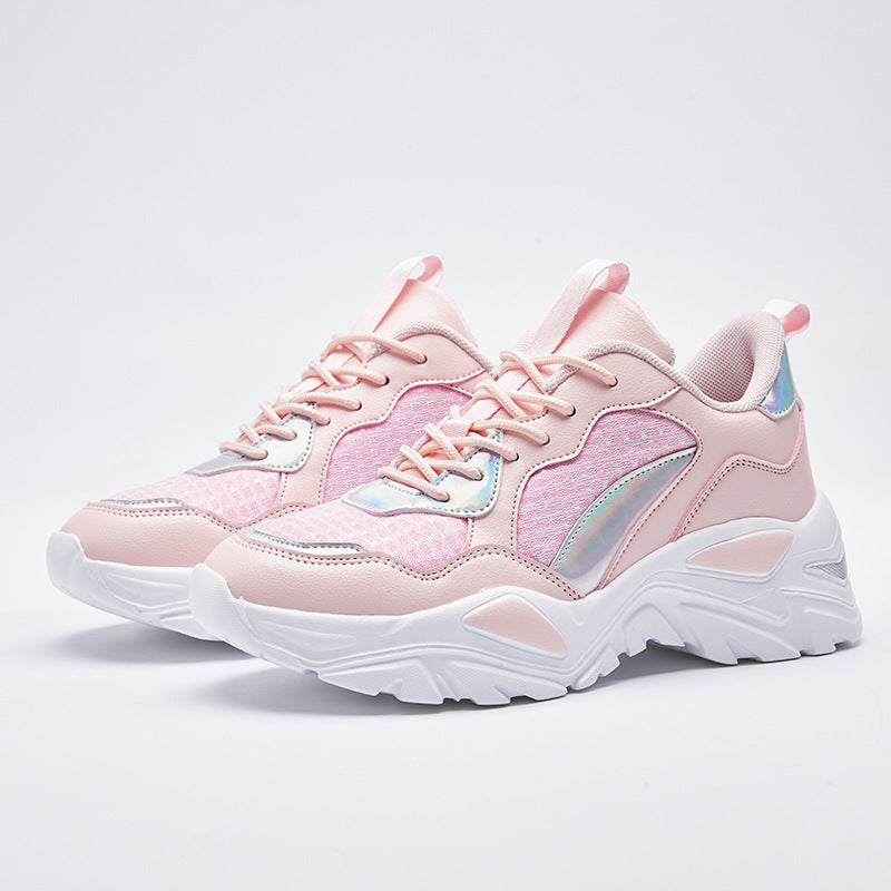 Zapatos de mujer ligeros tejidos voladores, zapatillas de deporte, zapatos para papá