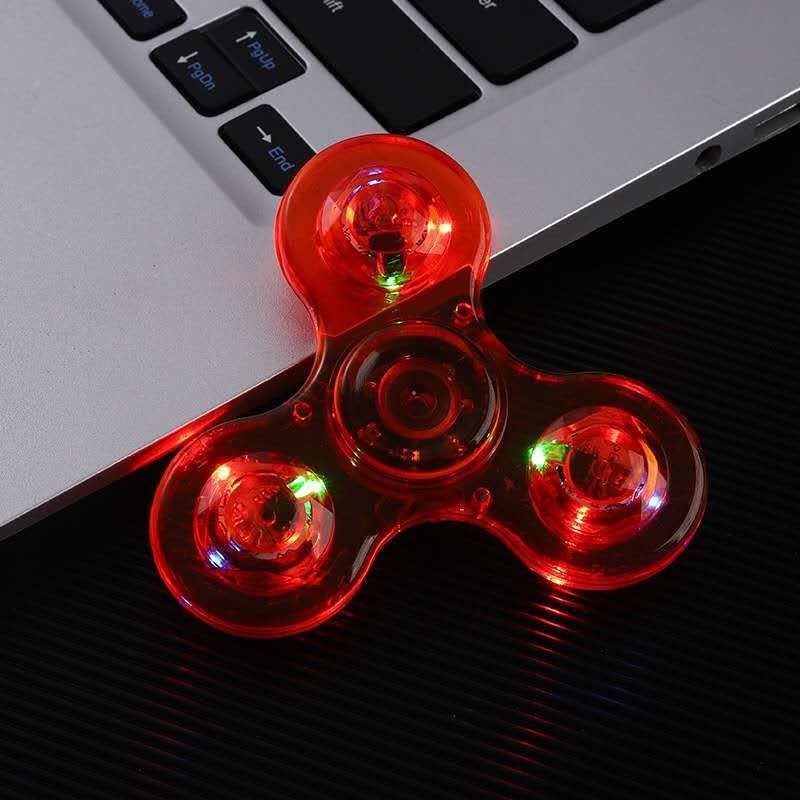 Luz LED luminosa Fidget Spinner mano mejores hilanderos brillan en la luz oscura EDC Figet Spiner dedo alivio del estrés juguetes