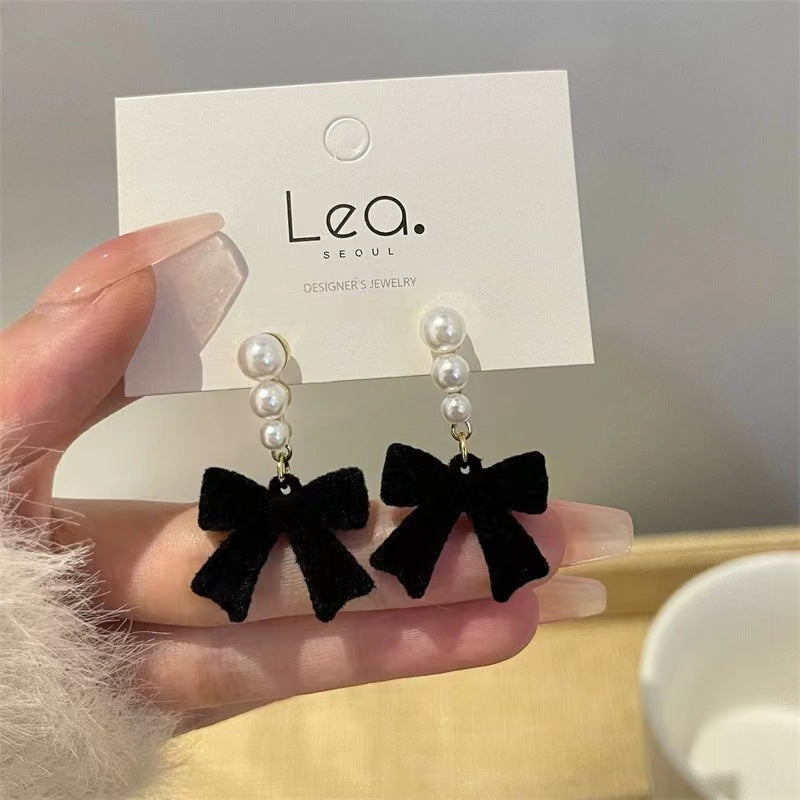 Boucles d'oreilles en peluche floquées pour femmes, automne et hiver