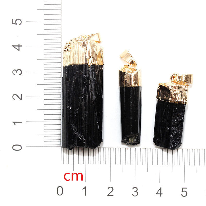 Colgante Schorl de Piedra Natural Irregular