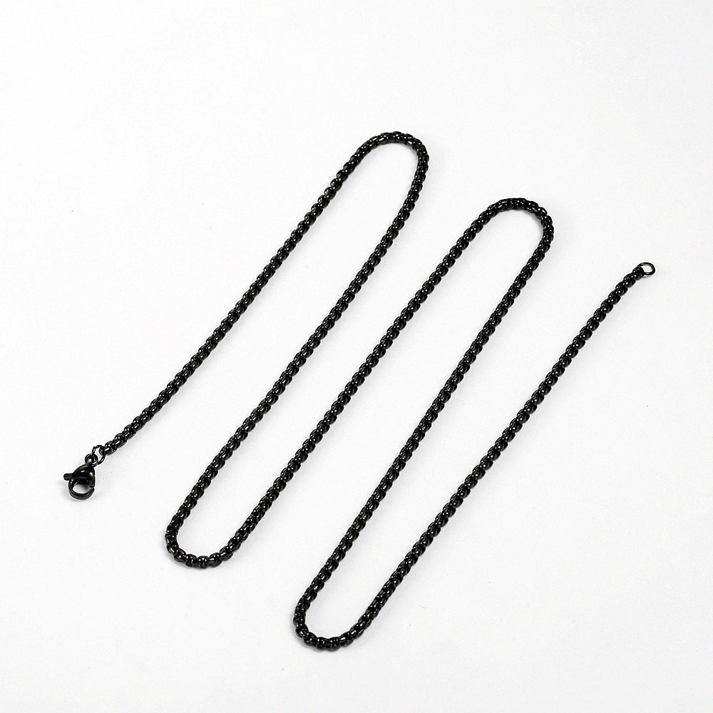 Collier en acier inoxydable simple et polyvalent