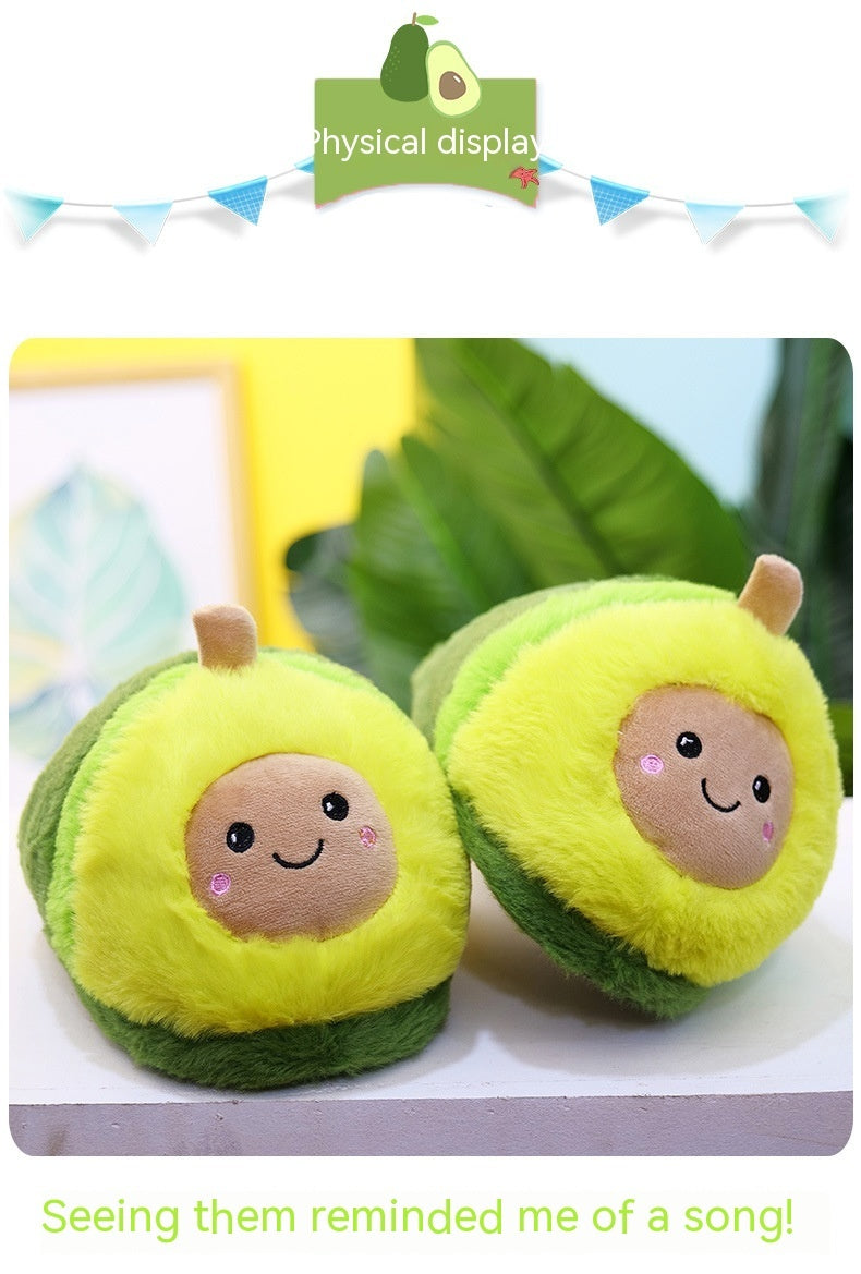 Zapatillas de aguacate de dibujos animados engrosadas y cálidas