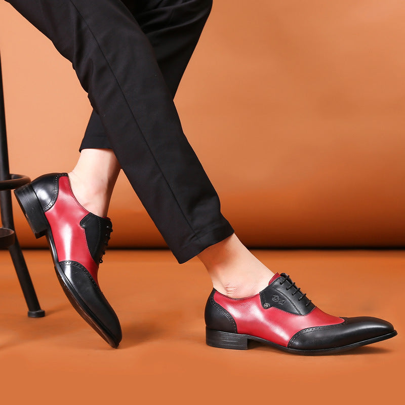 Chaussures en cuir d'affaires formelles en cuir véritable pour hommes