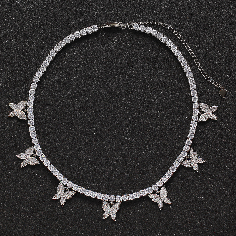 Cadena de clavícula de una hilera de circón