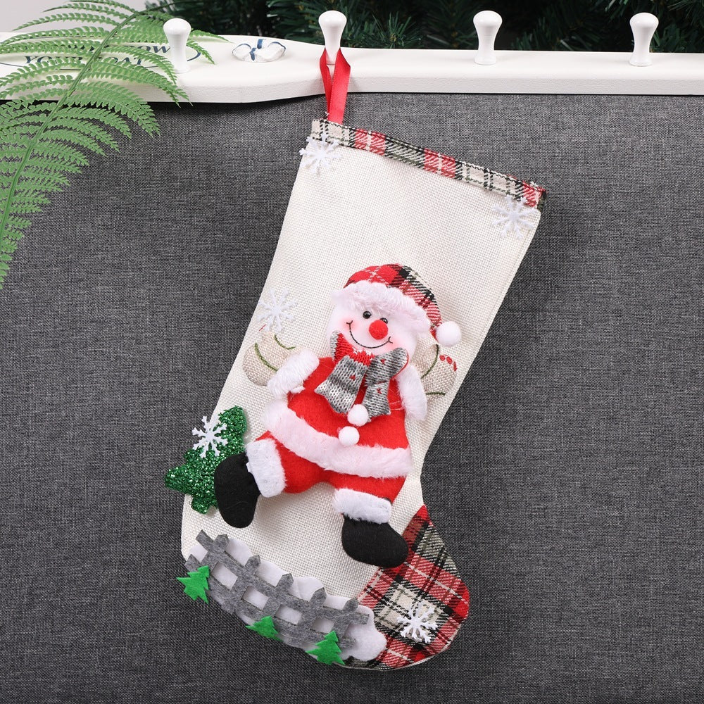 Decoraciones navideñas Calcetines de Papá Noel Colgante para árbol de Navidad Calcetines de Navidad Bolsa de regalo Bolsa de Navidad