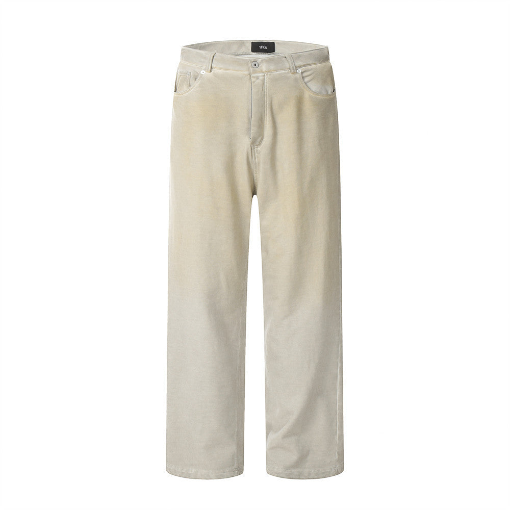 Vintage Fashion Men's Dirty Casual Trousers