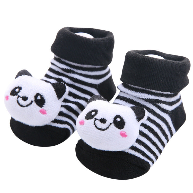 Chaussettes antidérapantes tridimensionnelles pour bébé, dessin animé, pour nouveau-né, poupée, vente en gros