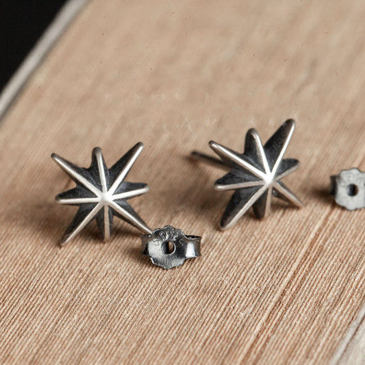 Dark Dream – boucles d'oreilles à tige en argent sterling S925, huit Awn Shehe