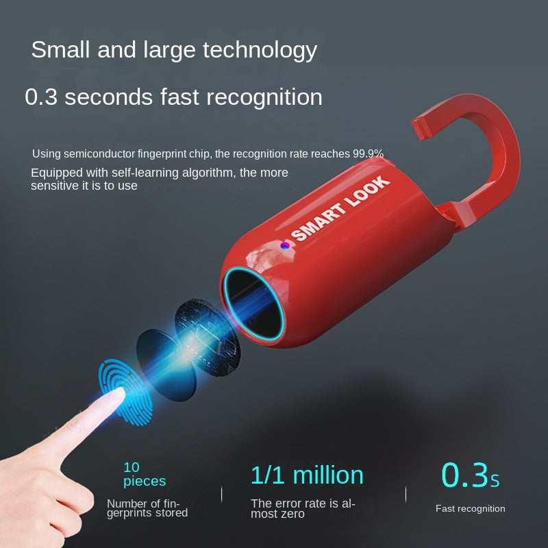 Serrure intelligente à Code d'empreinte digitale, Rechargeable par USB, facile à transporter, pour sac à dos, serrure à empreintes digitales pour salle de sport, casier d'école, porte de maison, bagages de voyage