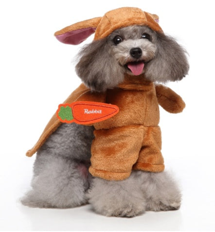 Suministros para mascotas, traje de pie, ropa divertida para perros, traje vertical, vestido de Navidad y Halloween, traje para mascotas