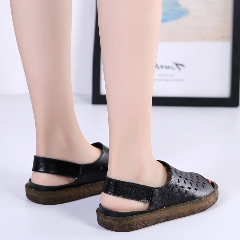 Sandales ajourées grande taille pour femmes, sandales de Style coréen pour femmes enceintes