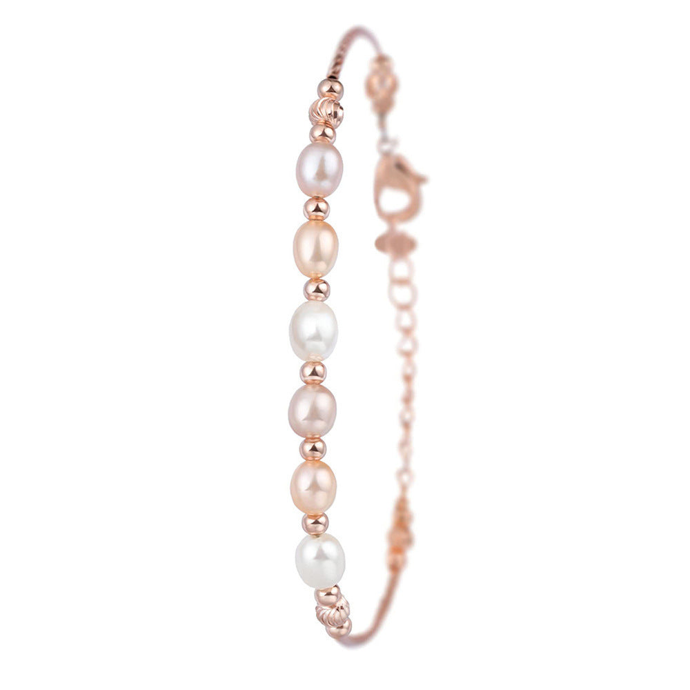 Montre pour femme à la mode, bracelet en perles d'eau douce naturelles