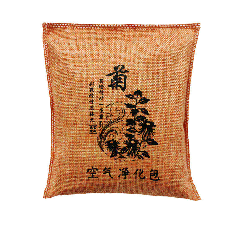 Car 500g Burlap Large Bamboo Charcoal Bag Car Deodorant