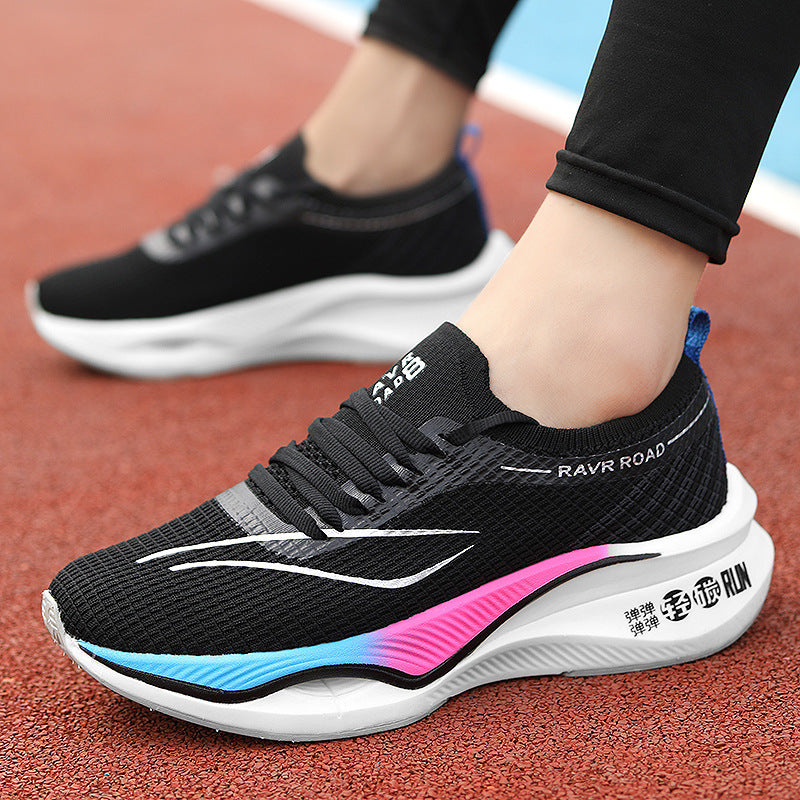 Chaussures de course légères à plaque entièrement en carbone, couple d'adolescents