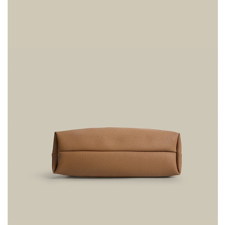Grand sac fourre-tout en cuir souple, sac à bandoulière simple et tendance