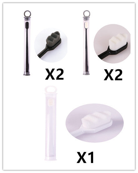 Brosse à dents Ultra-fine, poils Super doux, nettoyage en profondeur, Portable, outils de soins bucco-dentaires, nettoyage buccal, voyage