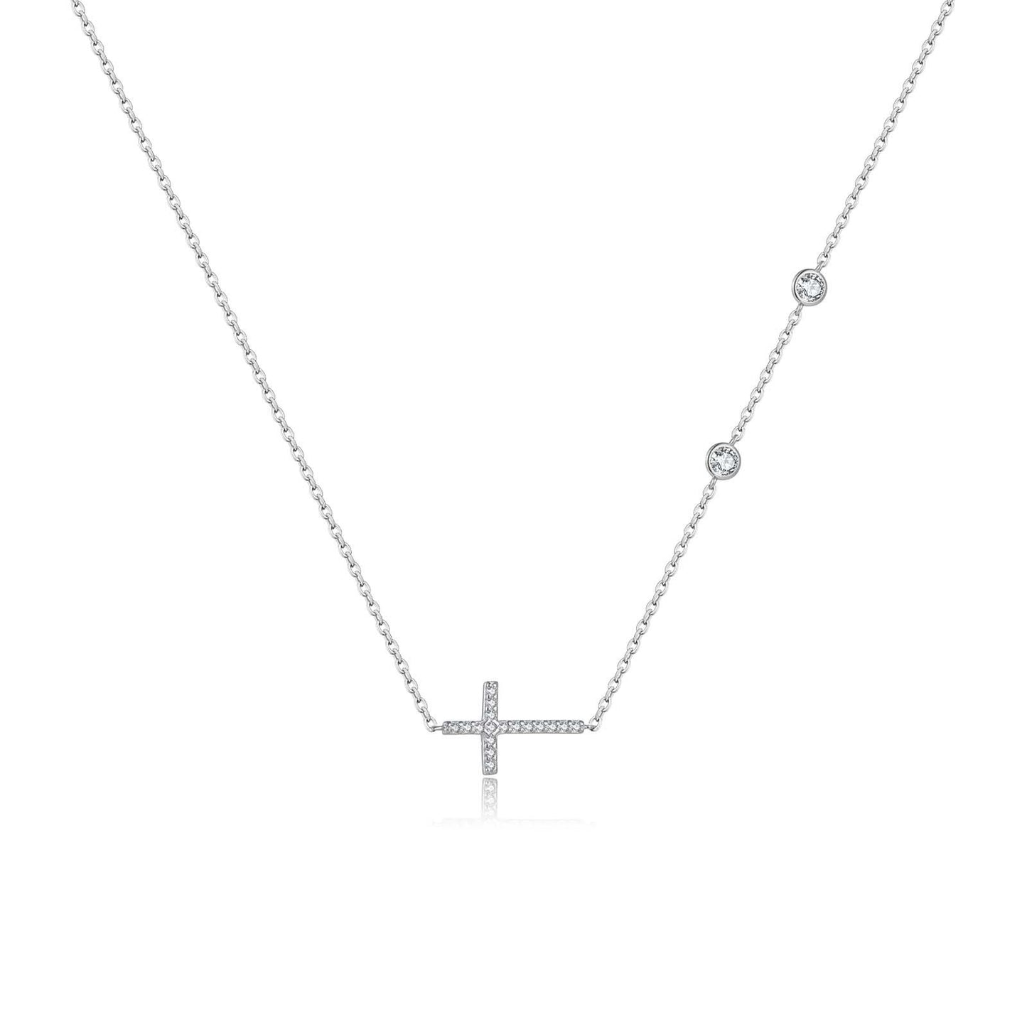 Collier en argent S925 avec croix d'or 18 carats, conception d'intérêt particulier