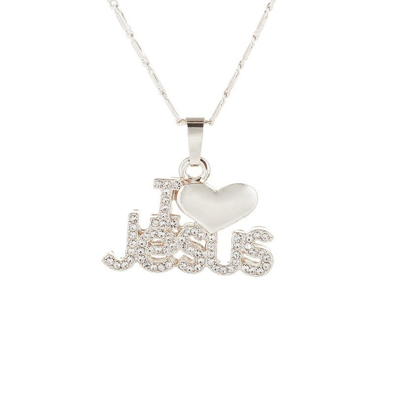 Women's Fashionable All-match Hip Hop Letter Pendant Necklace