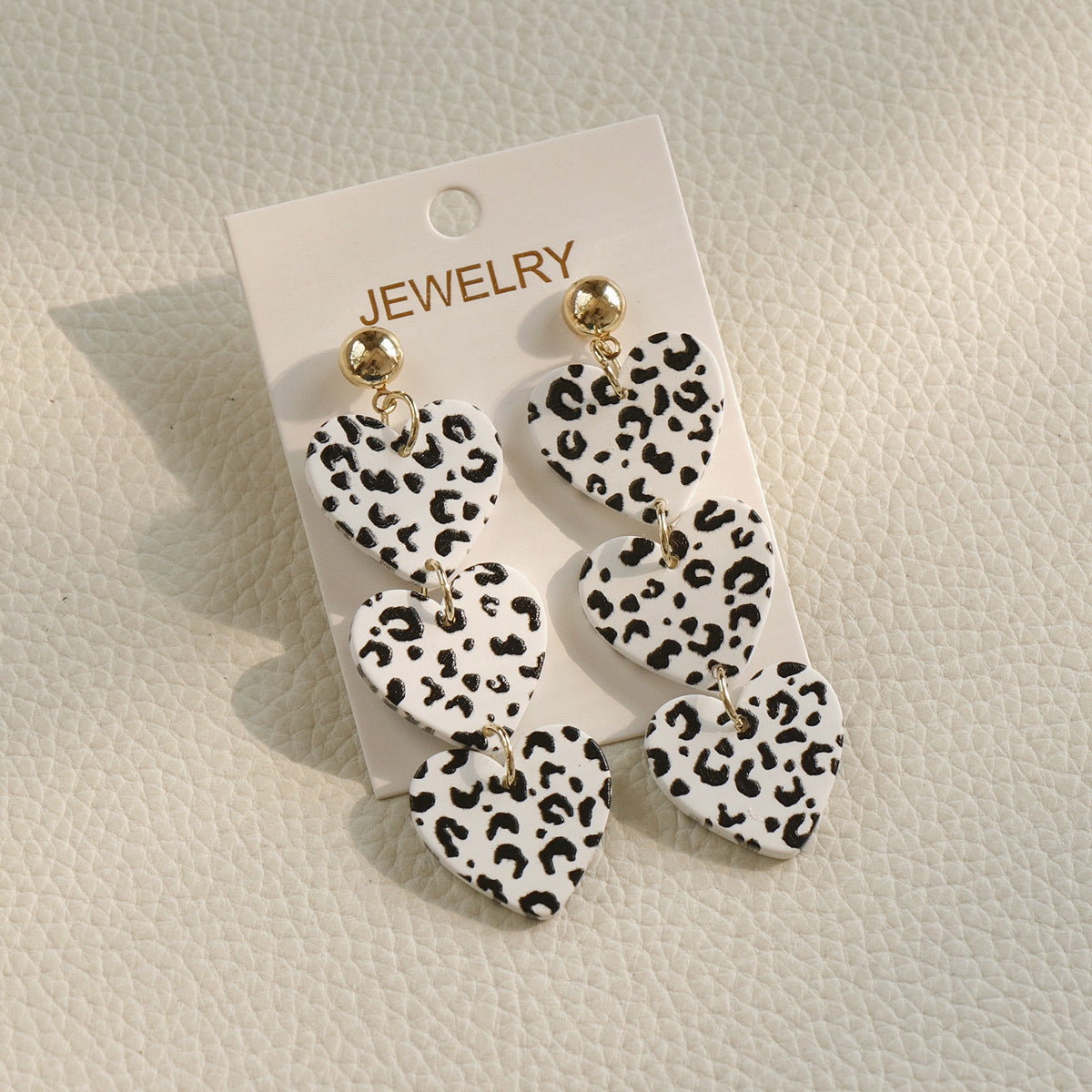 Contrast Color Holiday Girl New Acrylic Clay Texture Color Earrings