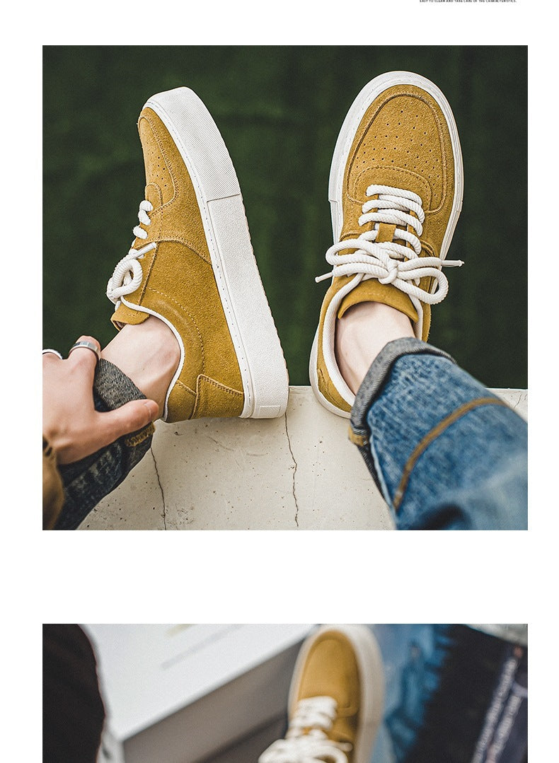 Harajuku Style For Students Sports Casual Lace-up Suede Shoes