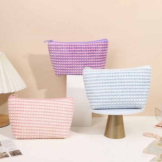 Portable Makeup Tool Storage Bag Contrast Color