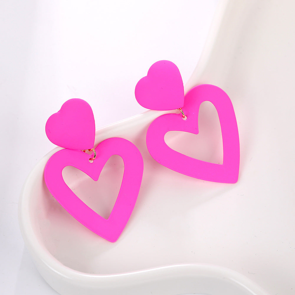 Clip d'oreille non perçant pour femmes, Rose rouge, amour, mode
