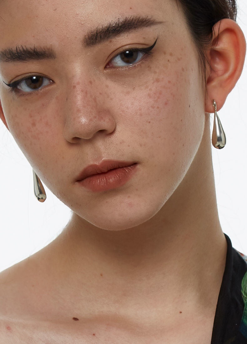 Pendientes de plata 925 simples con lágrimas irregulares