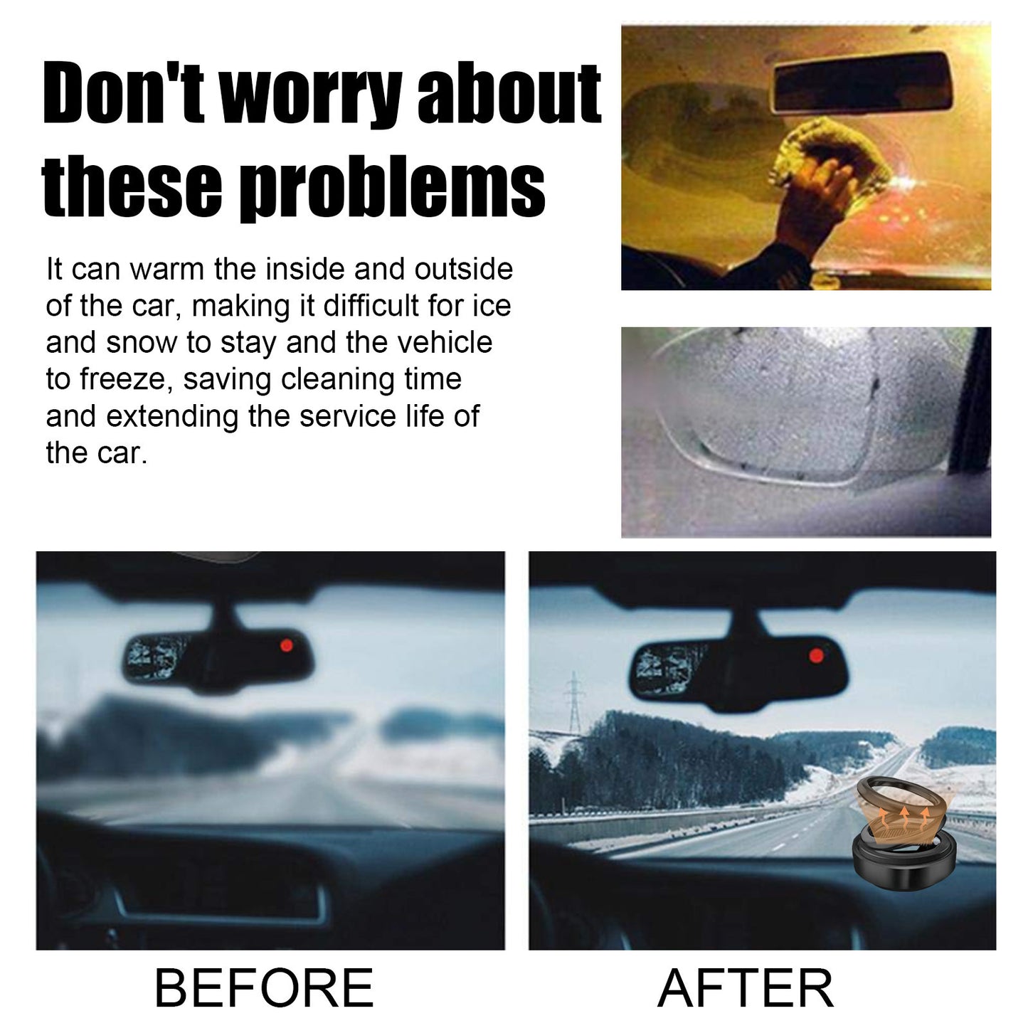 Le radiateur vibrant miniature portable aide à la dissipation thermique de la voiture