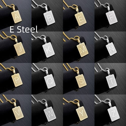 Women's Letter Fashion Stainless Steel Pendant Necklace
