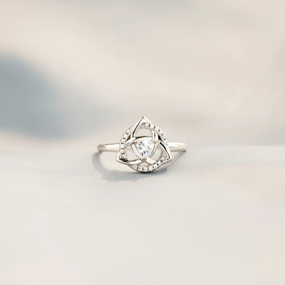 Bague Zircon Femme Géométrique Simple Mode