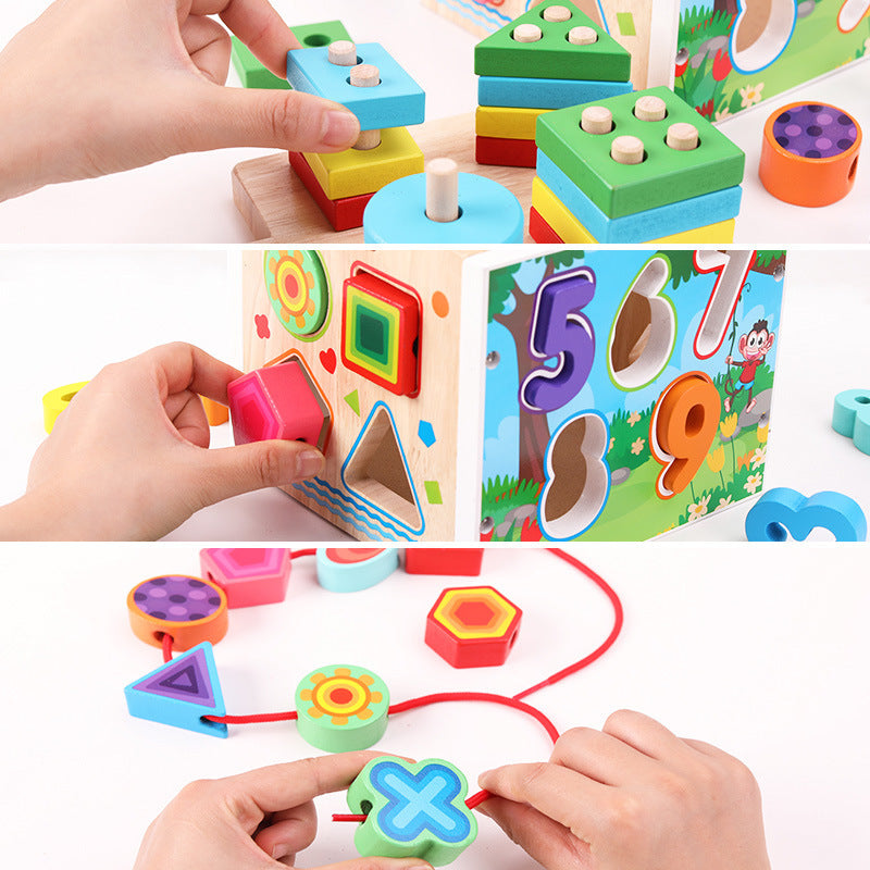 Puzzle pour bébé en forme de bois, jouet assorti