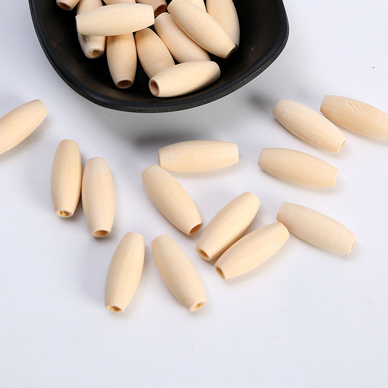 Ornament Accessories Oval Wooden Bead Beaded Pendant Necklace Ornament Children's Toys