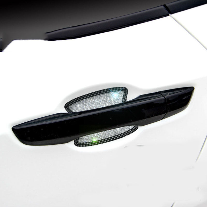 Pegatinas para manijas de puertas de automóviles con incrustaciones de diamantes