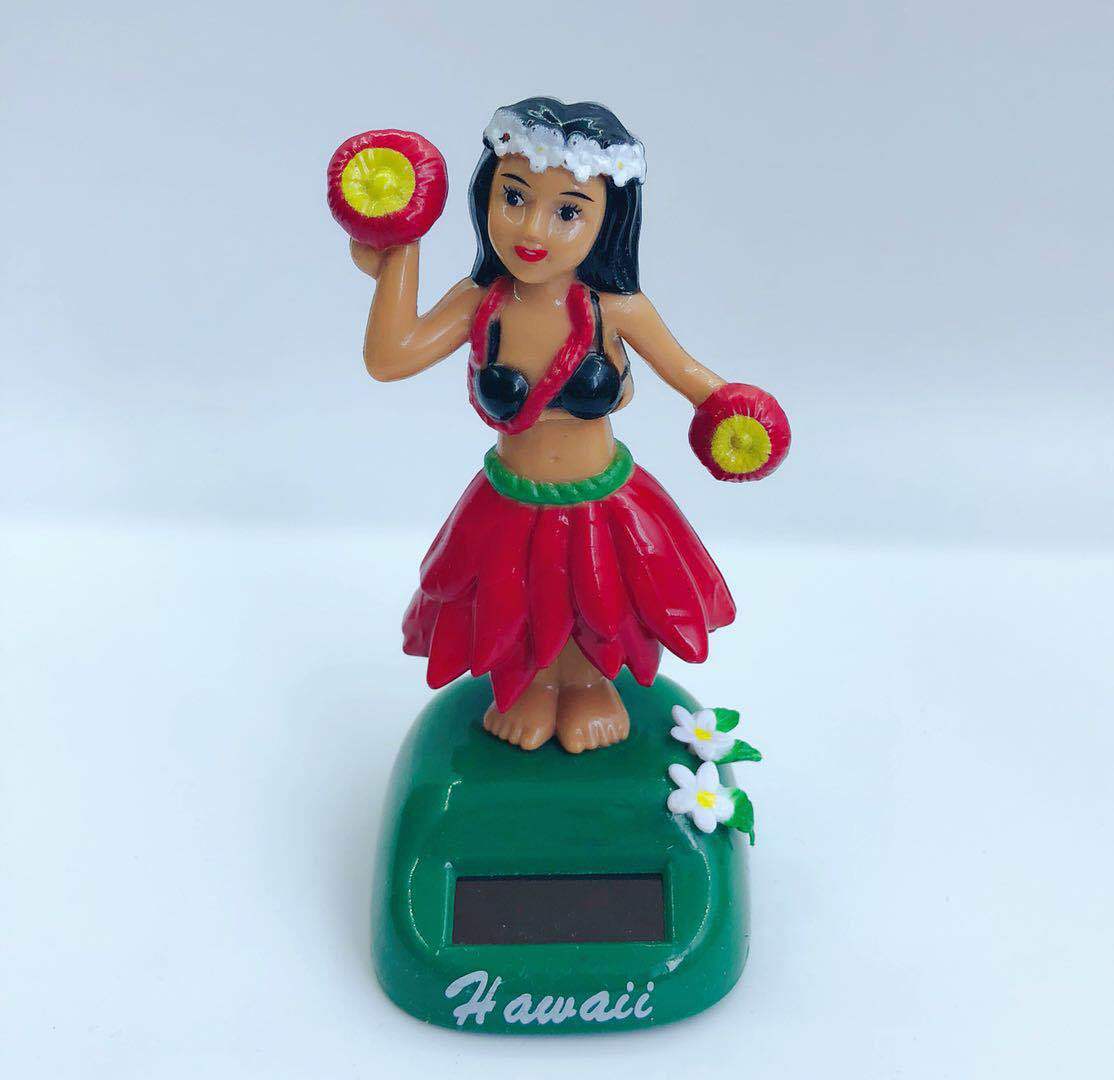 Accessoires de voiture pour fille hawaïenne, balançoire solaire