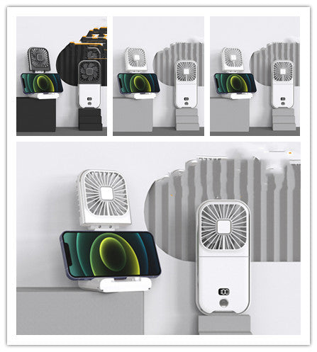 Ventilador pequeño portátil plegable con pantalla digital