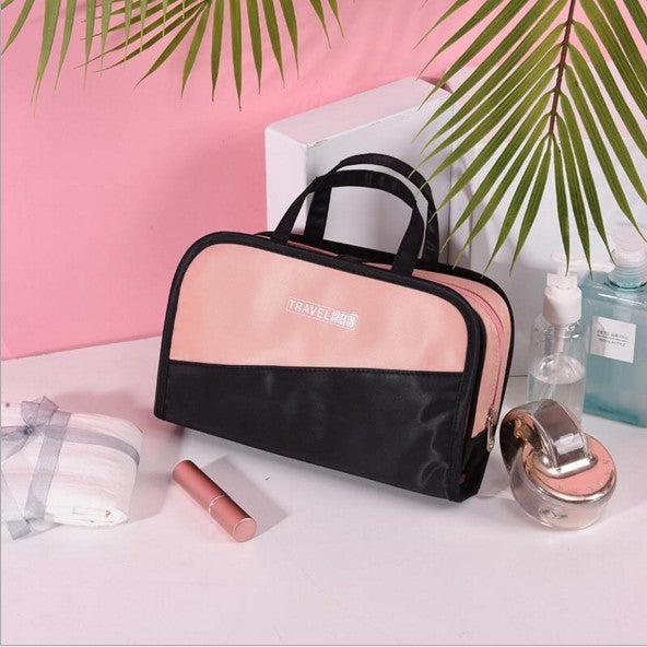 Sac de rangement cosmétique simple de grande capacité assorti aux couleurs